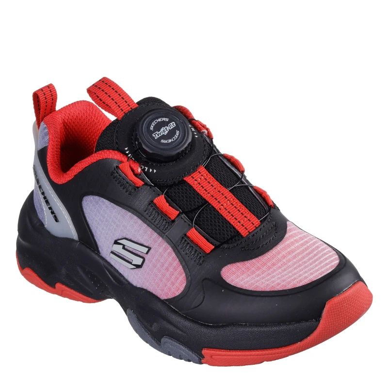 Image of Skechers Retrotech Black/Red unisex C10 (27.5)