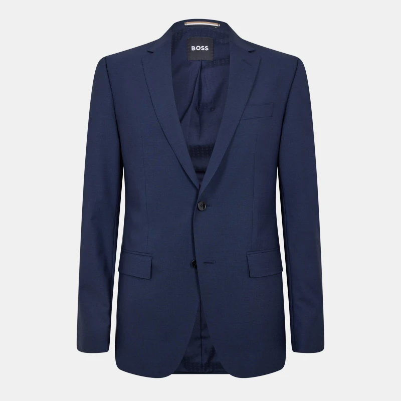 Image of Boss Mens Formal Jacket Open Blue male L
