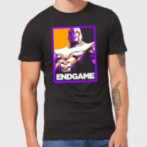 Image of Avengers Endgame Thanos Poster Mens T-Shirt - Black