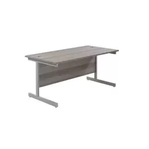 Image of Jemini Rectangular Desk 1800x800mm Grey OakSilver KF846031 KF846031