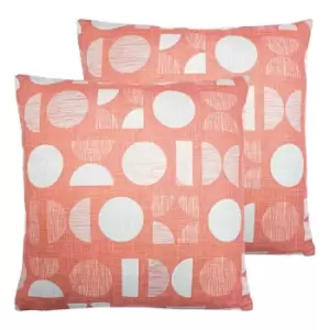 Image of Furn. Malmo Twin Pack Polyester Filled Cushions Pink