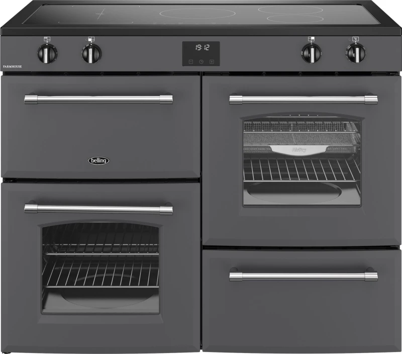 Image of Belling Farmhouse 110Ei 110cm Electric Range Cooker with Induction Hob - Anthracite - A/A Rated