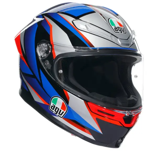 Image of AGV K6 S E2206 Mplk Slashcut Black Blue Red 015 Full Face Helmet Size L