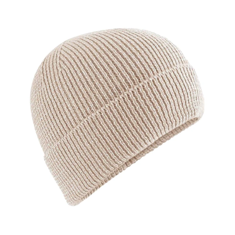 Image of Beechfield Mens Streetlite Reflective Beanie in Light Beige Light Beige Male One Size