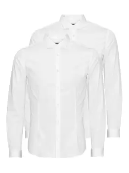 Image of JACK & JONES 2-pack Satin Super Slim Fit Shirt Men White
