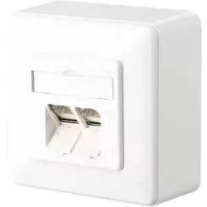 Image of Metz Connect Network outlet Surface-mount CAT 6 2 ports Pure white