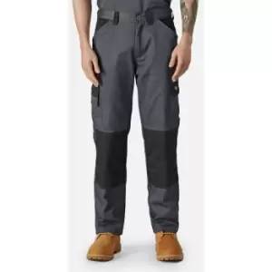 Image of Dickies Mens Plain Work Trousers (38R) (Grey/Black) - Grey/Black