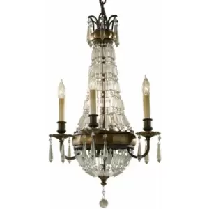 Image of Loops - 4 Bulb Chandelier LIght Oxidized Bronze British Bronze LED E14 60W
