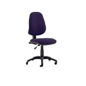 Image of Dynamic Permanent Contact Backrest Task Operator Chair Without Arms Eclipse I Tansy Purple Seat Without Headrest High Back