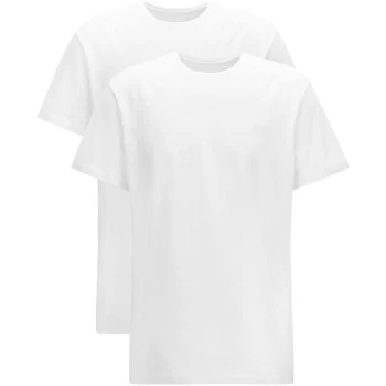 Image of Hugo Boss 2 Pack Regular Fit Crew T-Shirts White Size L Men