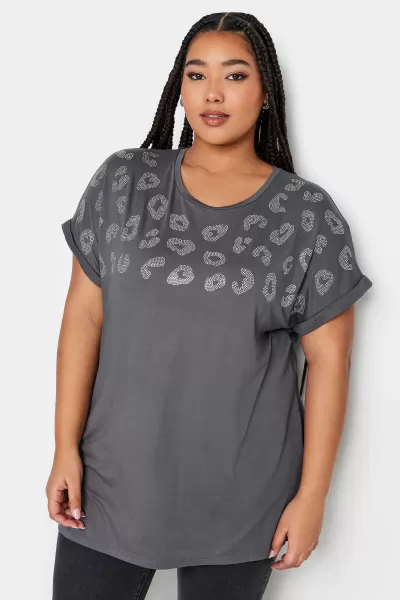 Image of Printed Stud T-Shirt