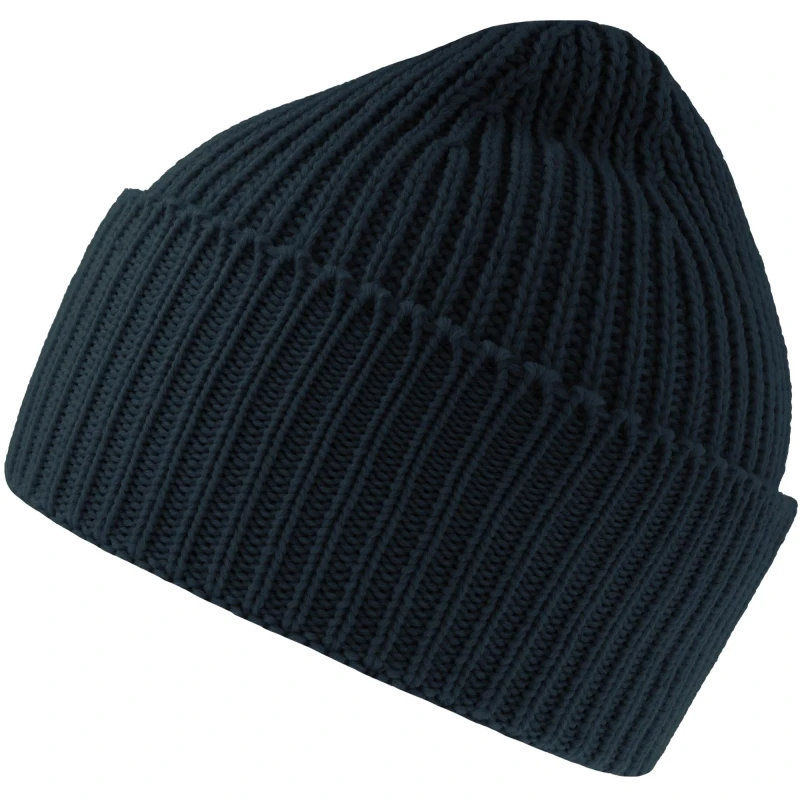 Image of Atlantis Atlantis Men Oak Chunky Knit Beanie in Navy Navy One Size Male 5063527805249