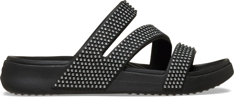 Image of Crocs Women Getaway Gems Strappy Sandals Black 4