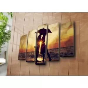 Image of 5PAT-36 Multicolor Decorative Canvas Painting (5 Pieces)