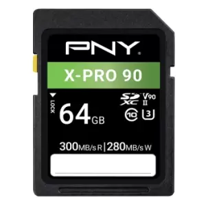 Image of PNY X-PRO 90 64GB SDXC UHS-II Class 10