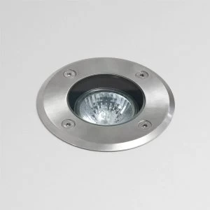 Image of 1 Light Outdoor Recessed Floor & Decking Light Stainless Steel IP65, GU10