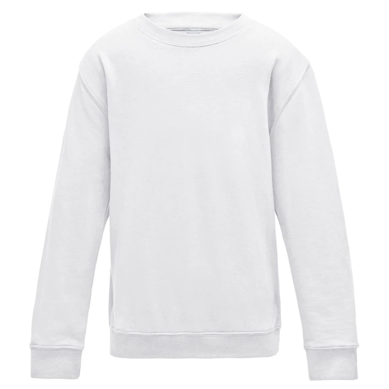 Image of Awdis PC4615 boys's Children's sweatshirt in White