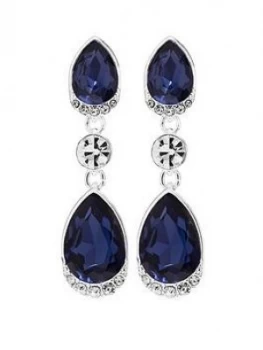 Image of Jon Richard Jon Richard Montana Crystal Pave Pear Drop Earring