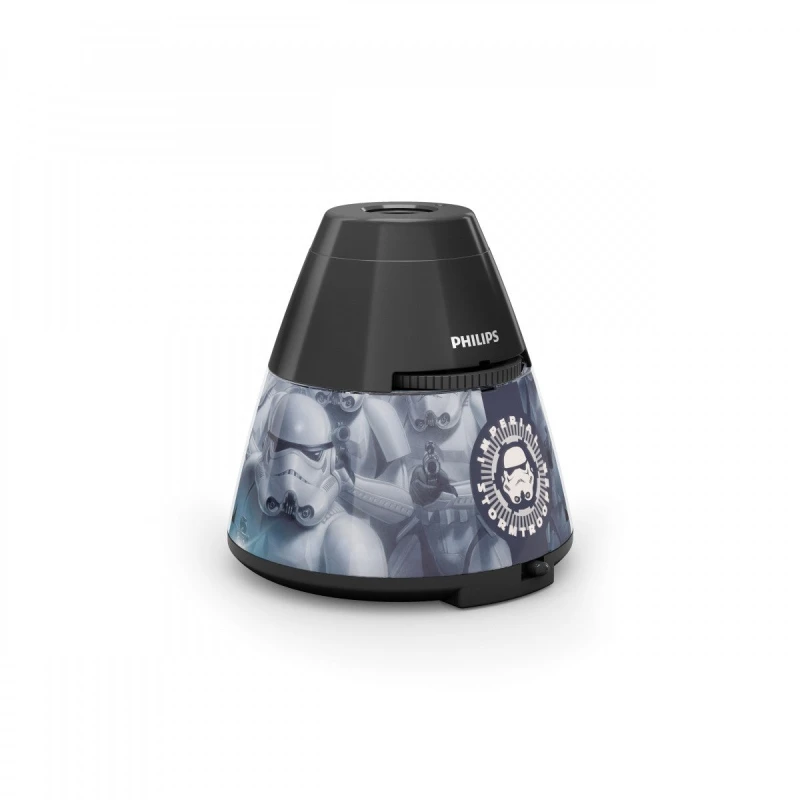 Image of Star Wars Philips LED Children's Night Light and Projector - Black