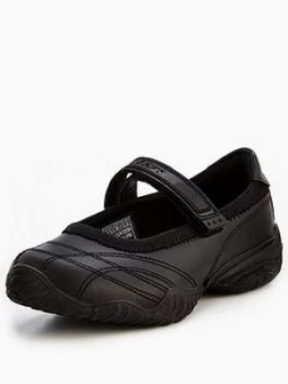 Image of Skechers Girls Velocity Mary Jane School Shoes - Black, Size 11 Younger
