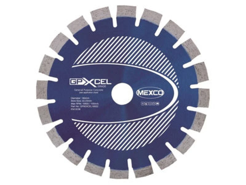 Image of Mexco Gpxcel18022 Xcel Grade Concrete Diamond Blade 180 X 22mm Mexgpxl18022