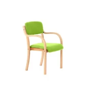 Image of Dynamic Visitor Chair Fixed Armrest Madrid Seat Myrrh Green Fabric