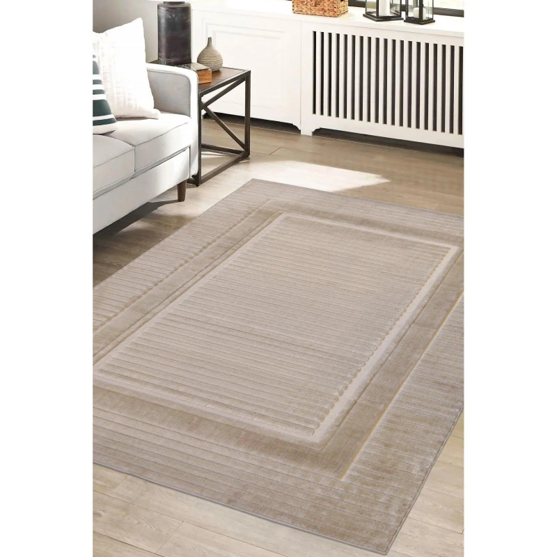 Image of Homemaker Malmo Stripe Textured Rug Natural - Homemaker - Size: 120X170 Natural 120X170 WB90901