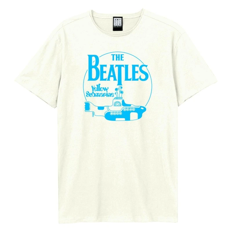Image of Amplified Amplified Men Yellow Submarine The Beatles T-Shirt in White Size: X-Small White XS Male 5063703714266