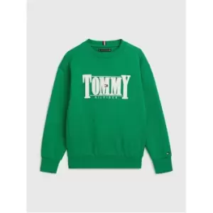 Image of Tommy Hilfiger Cord Applique Sweatshirt - Green