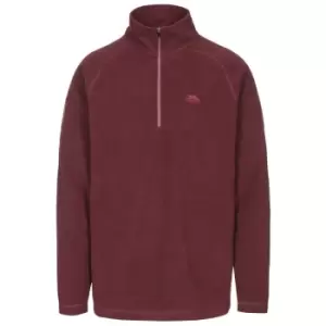 Image of Trespass Mens Keynote Anti Pilling 1/4 Zip Fleece Top (XL) (Prune)