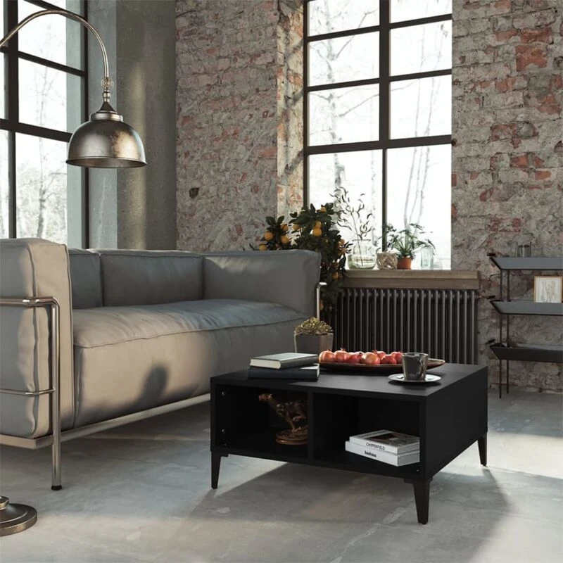 Image of VIDAXL Coffee Table Black 60x60x30cm Engineered Wood Vidaxl 8720286357965