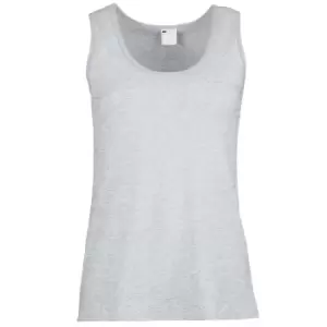 Image of Womens/Ladies Value Fitted Sleeveless Vest (Medium) (Grey Marl)