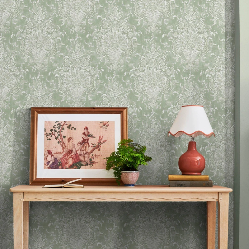 Image of Laura Ashley Maddox Sage Wallpaper Sage unisex One Size