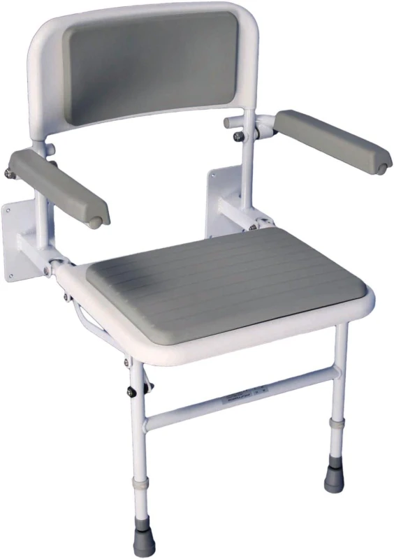 Image of Aidapt Solo Shower Seat With Padding Back Seat Grey