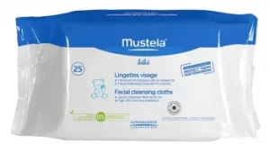 Image of Mustela Wipes Face 25 Pieces