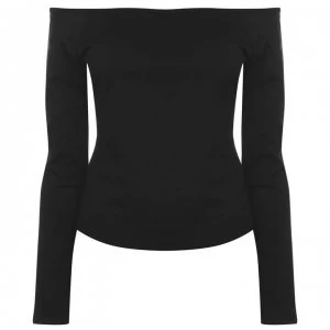 Image of NA-KD Off Shoulder Top - Black