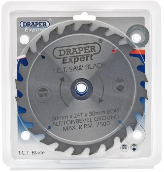 Image of Draper Expert TCT Saw Blade 180X30mmx24T 9468