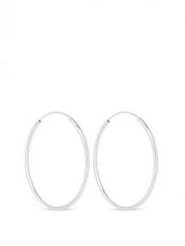 Image of Simply Silver Sterling Silver Large Hoop Earrings