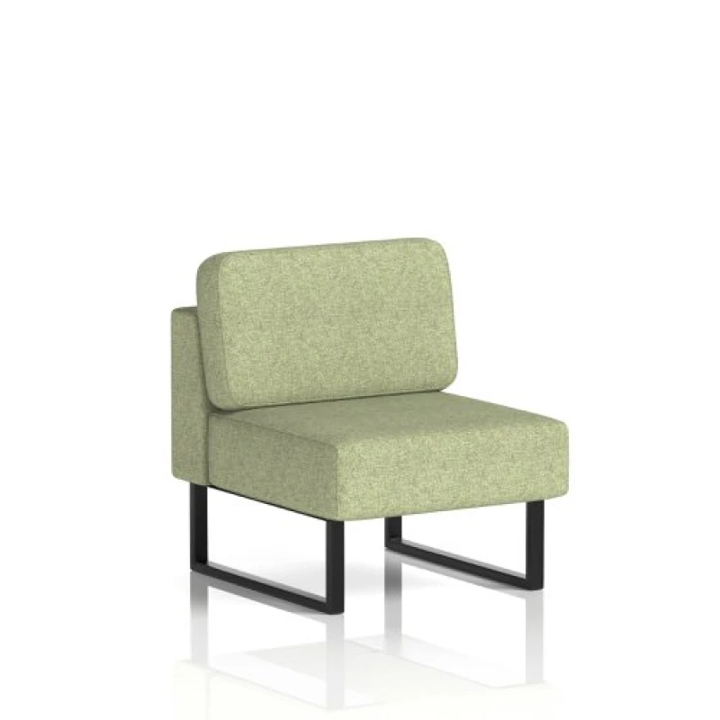 Image of Brixworth Modular Seating Central Unit with Black in Rivet Fabric - Burnish