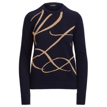 Image of Lauren by Ralph Lauren Jan Logo Jumper - Lauren Navy