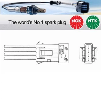 Image of 1x NGK NTK Oxygen O2 Lambda Sensor OZA527-E35 OZA527E35 (1982)