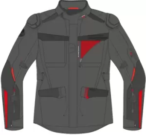 Image of Furygan Explorer Motorcycle Textile Jacket, black-red, Size L, black-red, Size L