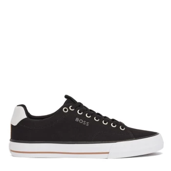 Image of Boss Aiden Tenn Canvas Trainers - Black