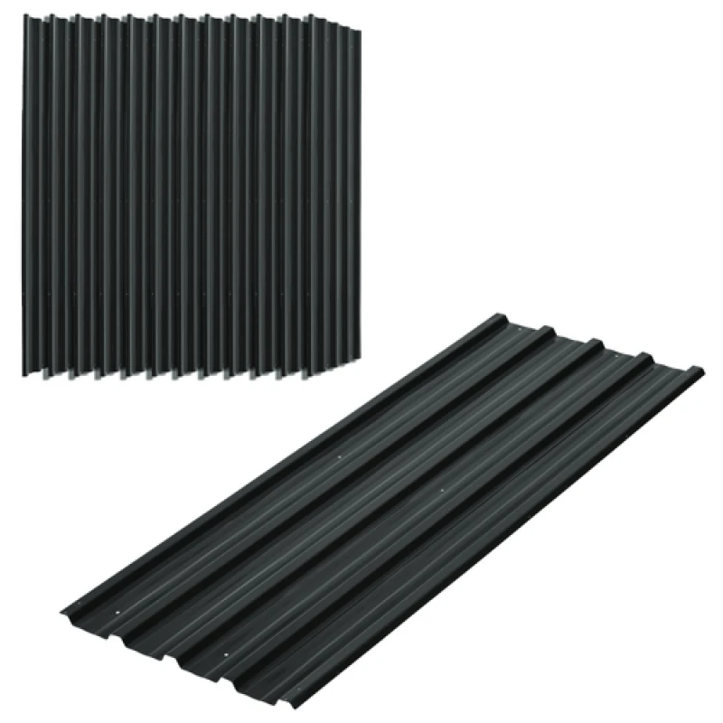 Image of Outsunny Pack Of 12 Metal Roofing Sheets For Greenhouse And Shed Dark Grey 84H-021V00CG