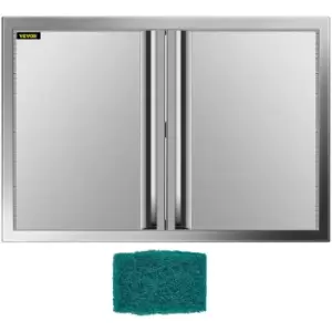 Image of VEVOR 30.5''X21'' Outdoor Kitchen Access Doors BBQ Island Stainless Steel BBQ Doors