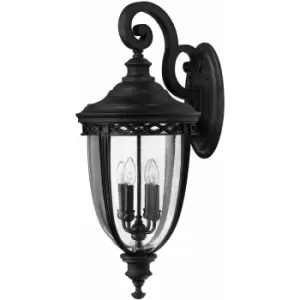 Image of Loops - Outdoor IP44 4 Bulb Wall Light Sconce Black LED E14 60W Bulb Outside External