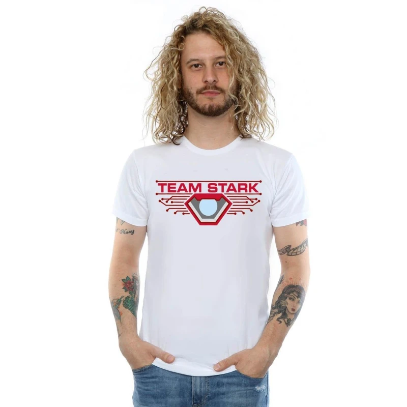 Image of Marvel Marvel Men Captain America Civil War Team Stark T-Shirt in White Size: Small White S Male 5057068030529