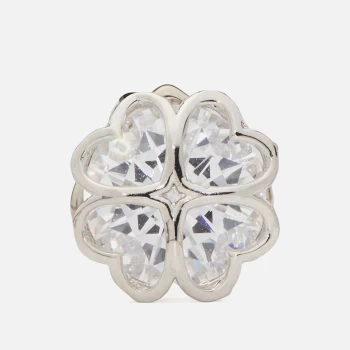 Image of Kate Spade New York Womens Sparkly Spade Studs - Clear/Silver