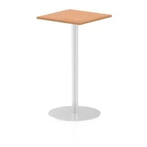 Image of Italia Poseur Table Square 600600 Top 1145 High Oak