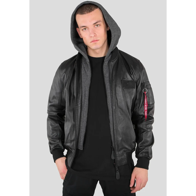 Image of alpha industries Jacket Alpha Industries MA-1 D-Tec Leather LW Noir Male S
